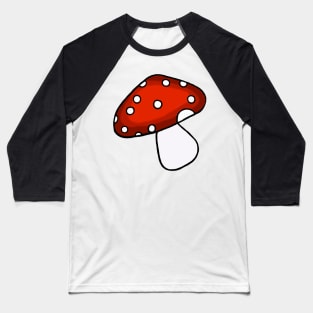 Red And White Mushroom Baseball T-Shirt